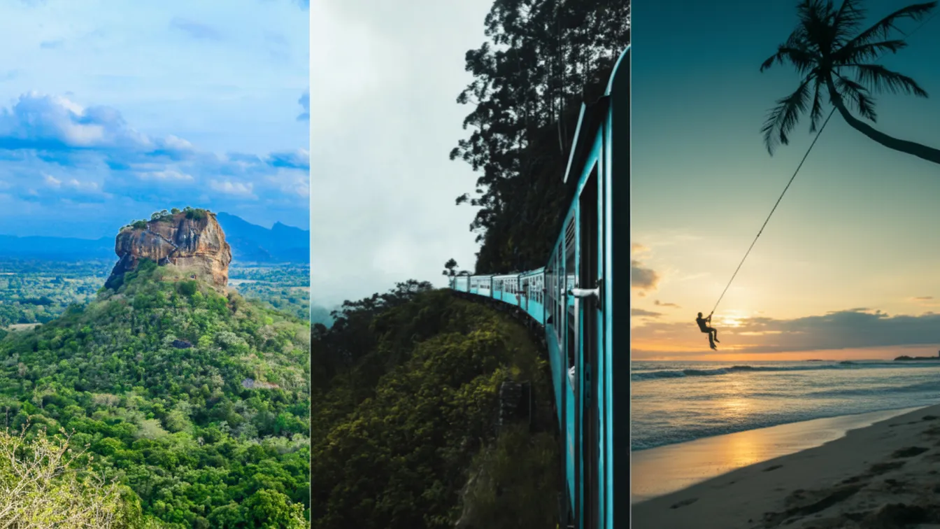 Sigiriya Rock, Sri Lanka tea plantations, scenic train journey and Dalawella tropical beach – 7 Day Sri Lanka Highlights Tour